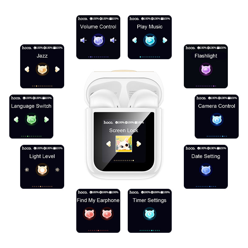 HOCO EW86 TWS Wireless Headphones with Touch Screen