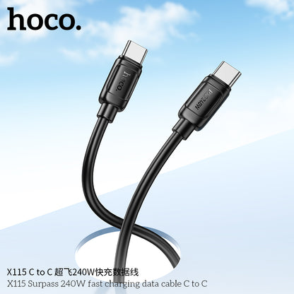 X115 Surpass 240W fast charging data cable C to C