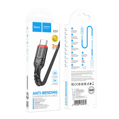 HOCO X59 Charging Data Cable (C to L, C to C, A to C, A to L)(2m, 3m)