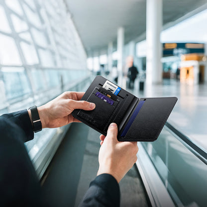 HOCO E91G Anti-Loss Smart Passport Cover (Wireless Charging Model) (Apple Only)