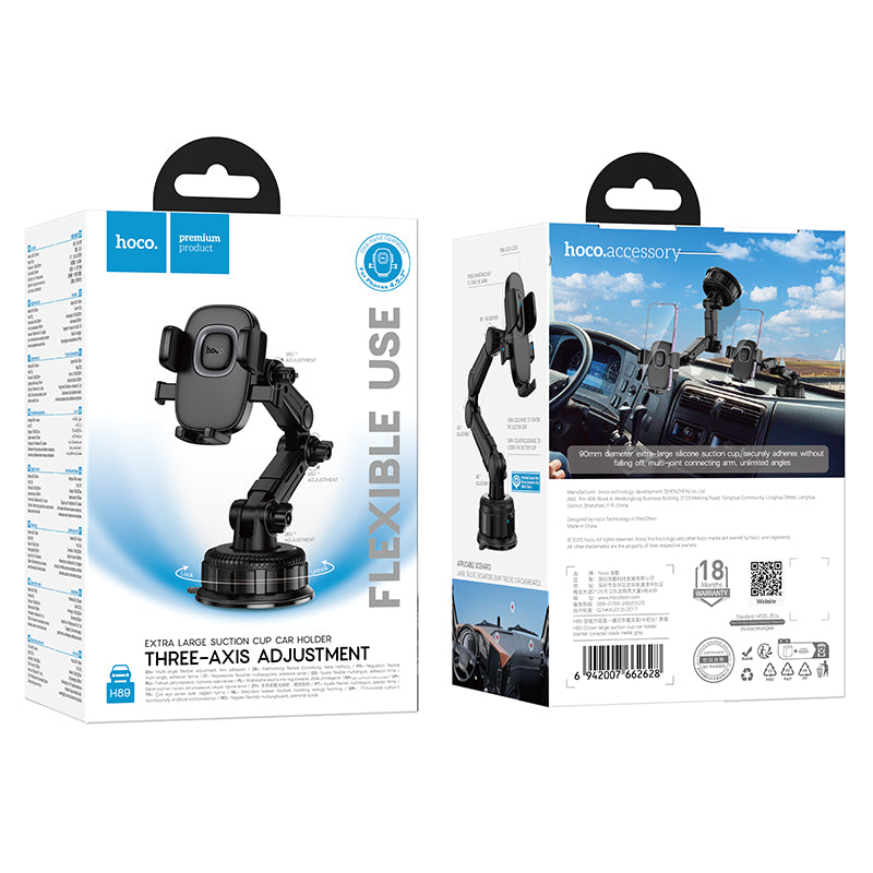 HOCO H89 Suction Cup Magnetic Car Holder for Windshield/Center Console
