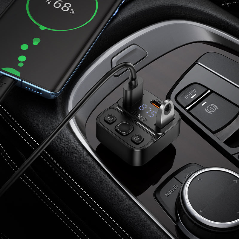 HOCO E87 35W(1A1C) Car Charger with Bluetooth + FM Transmitter