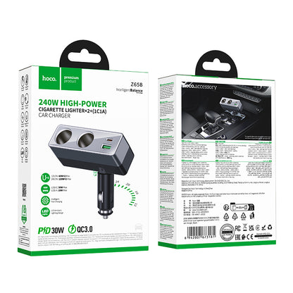 HOCO Z65B Dual Cigarette Lighter(PD48W/1A1C) Car Charger