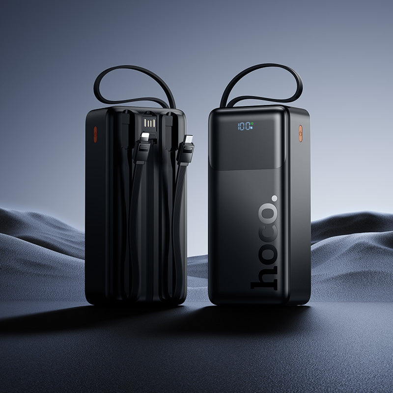 HOCO J156B 22.5W+PD20W 30000mAh Wireless Charging Power Bank with Four Cables