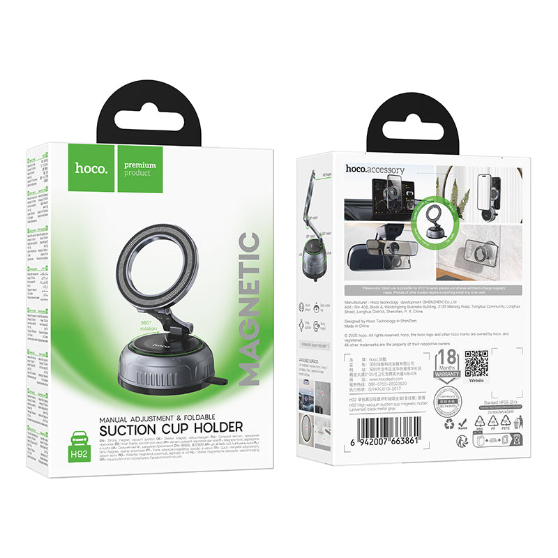 HOCO H92 Suction Cup Magnetic Universal Car Holder