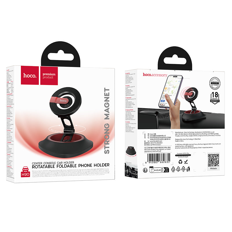 HOCO H90 Suction Cup Magnetic Car Holder for Windshield/Center Console ...