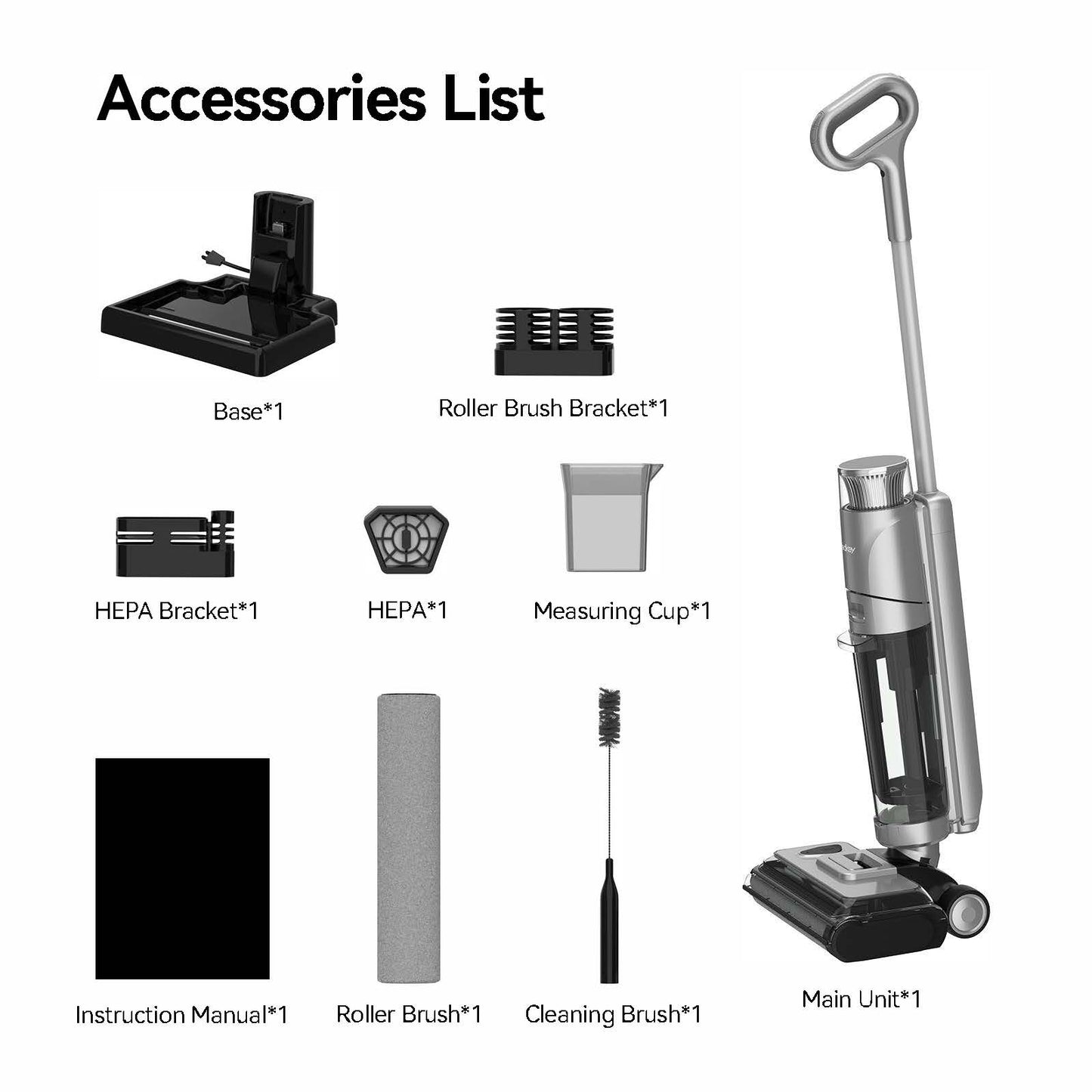 Redroad W13 Smart Cordless All in One Wet Dry Multi-Surface Vacuum and Hard Floor Cleaner