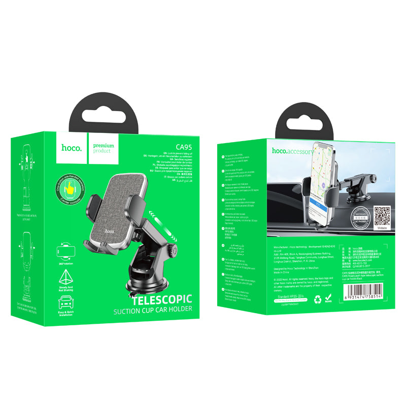 HOCO CA95 In-Car Dashboard Holder for Center Console and Windshield