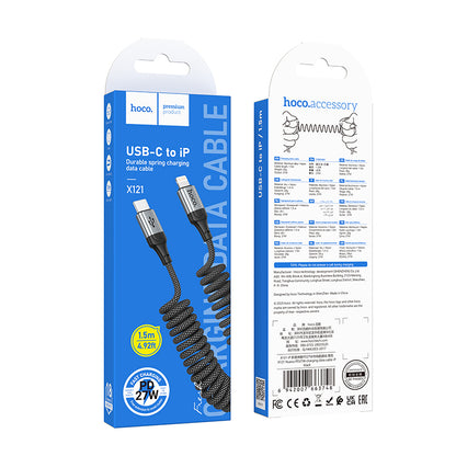 HOCO X121 Coiled Charging Data Cable (C to L, C to C, A to C, A to L)