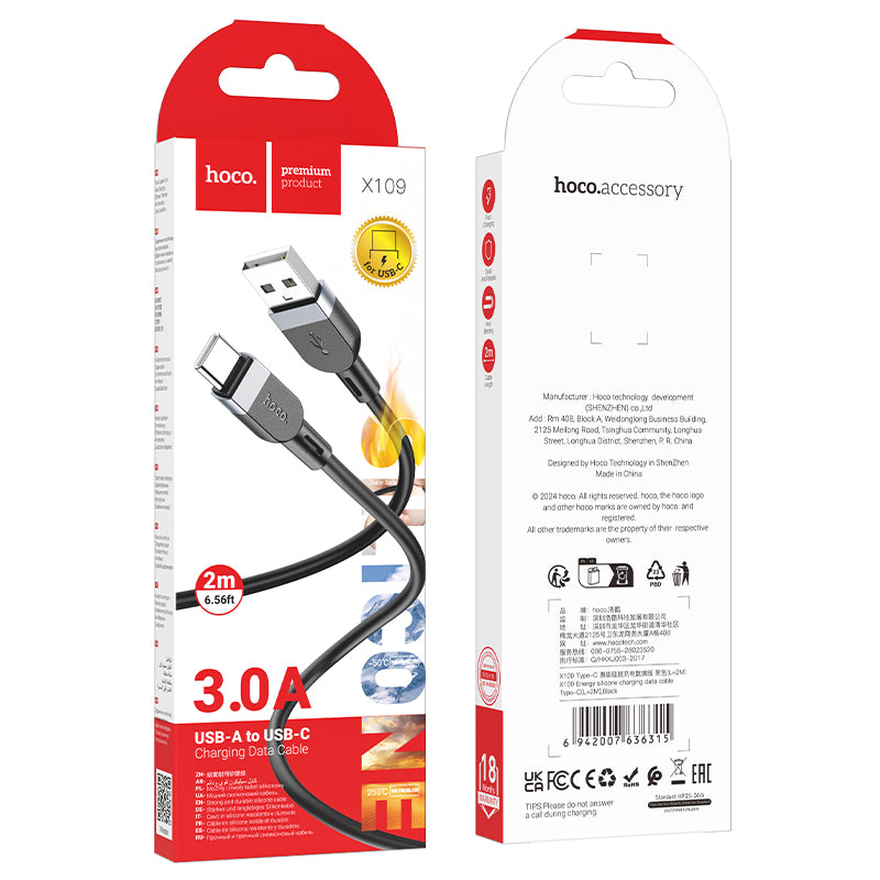 HOCO X109 USB to Type-C 3A Charging Cable