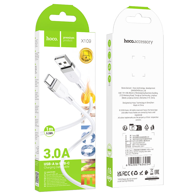 HOCO X109 USB to Type-C 3A Charging Cable