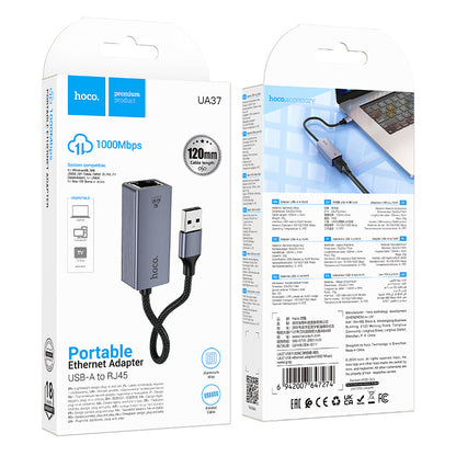 HOCO UA37 USB-A Ethernet Adapter(1000 Mbps)