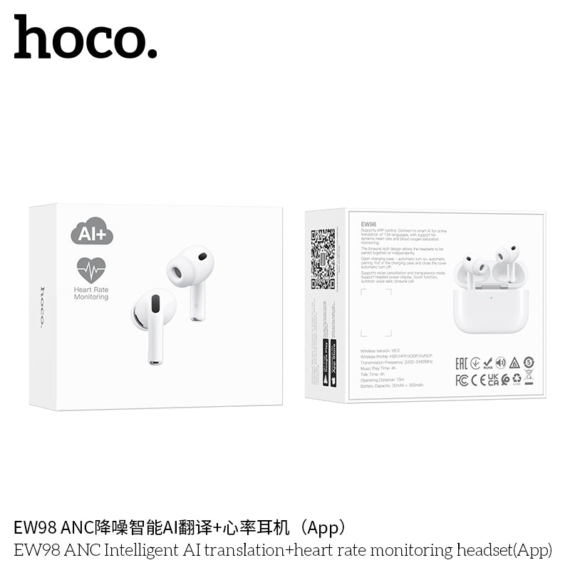 EW98 ANC Intelligent AI translation+heart rate monitoring headset
