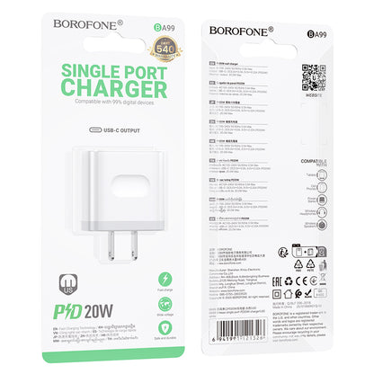 HOCO BOROFONE BA99 PD20W Single Port Charger (US)