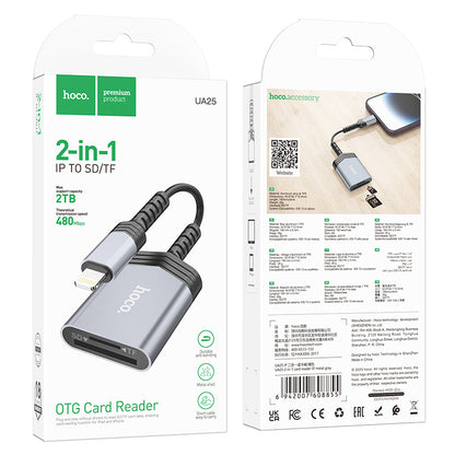 HOCO UA25 SD TF Card Reader for Lightning