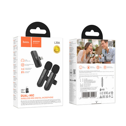 HOCO L20A Wireless Microphone (Lightning/Type-C)
