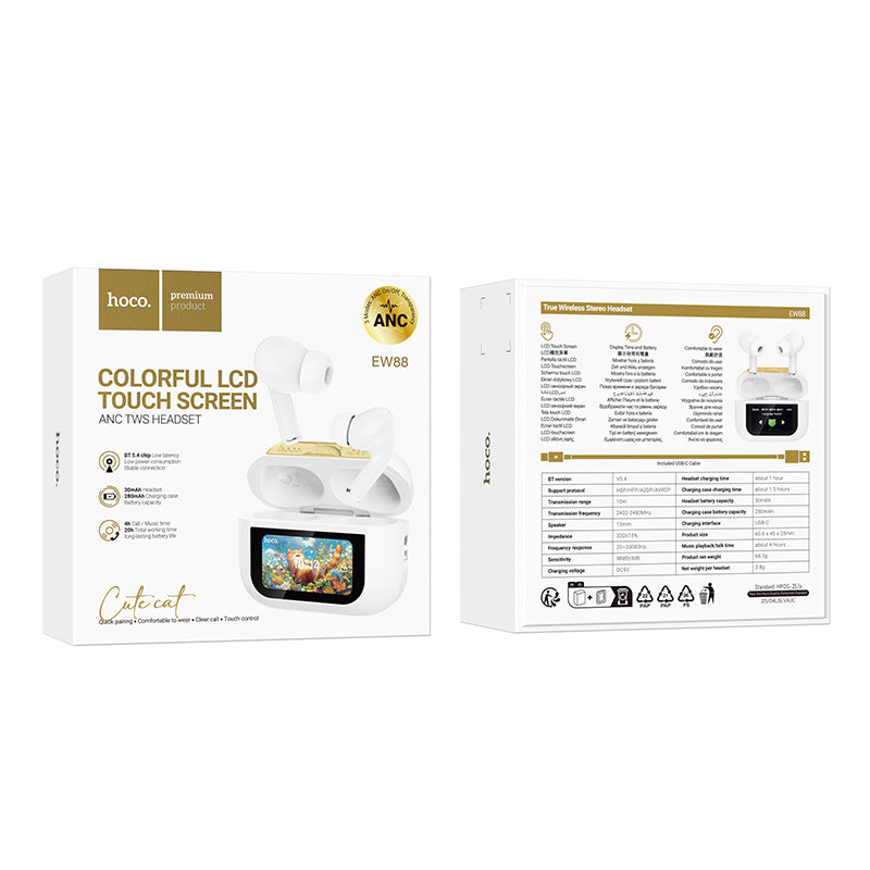 HOCO EW88 TWS Wireless Headphones with Touch Screen