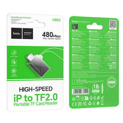 HOCO HB53 SD TF Card Reader 2.0 for Lightning