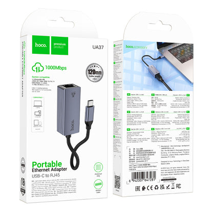 HOCO UA37 Type-C Ethernet Adapter(1000 Mbps)