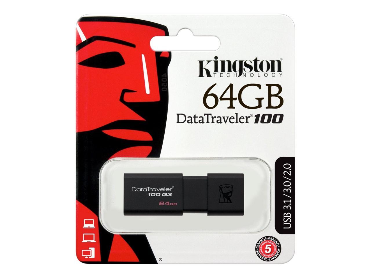 Kingston DT100G3/64GB DataTraveler 100 G3 USB Drive 64GB