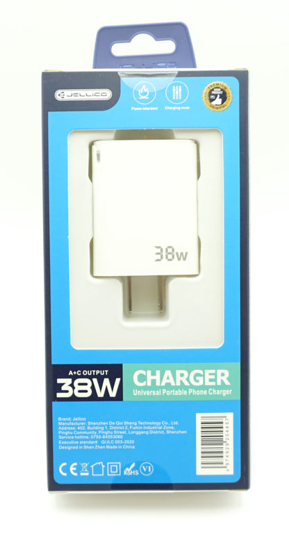 Jellico C113 38W USB A+C Charger