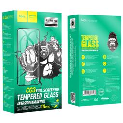 HOCO CG3 Tempered Glass Screen Protector 10 pieces Apple(Full Cover) & Samsung(Regular))