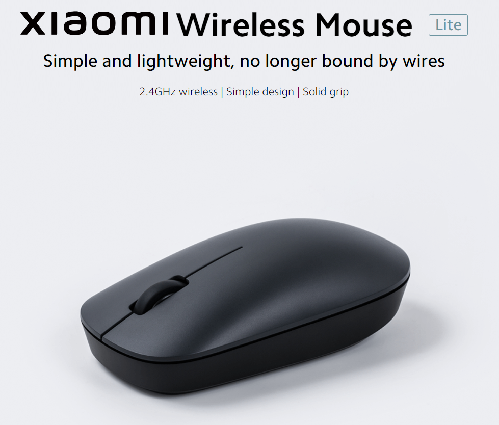 Xiaomi Wireless Mouse Lite Black XMWXSB01YM