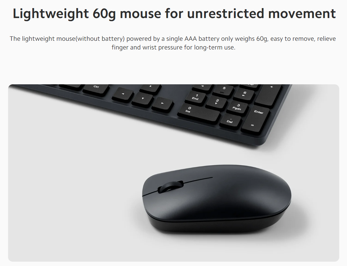 Xiaomi Wireless Keyboard and Mouse Combo WXJS01YM