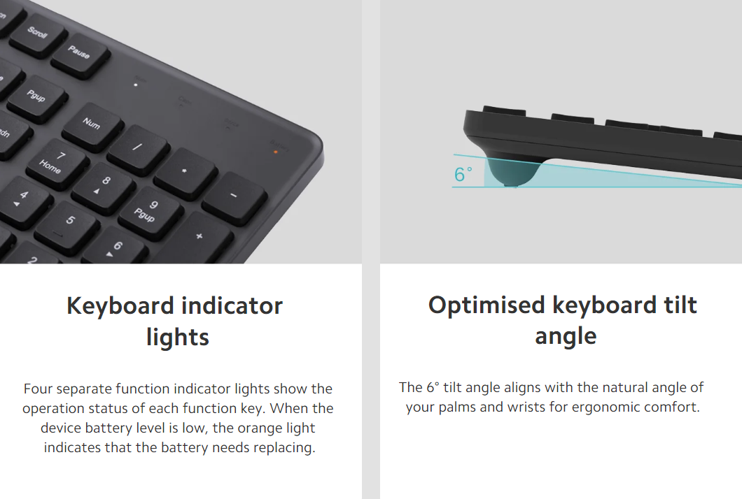 Xiaomi Wireless Keyboard and Mouse Combo WXJS01YM