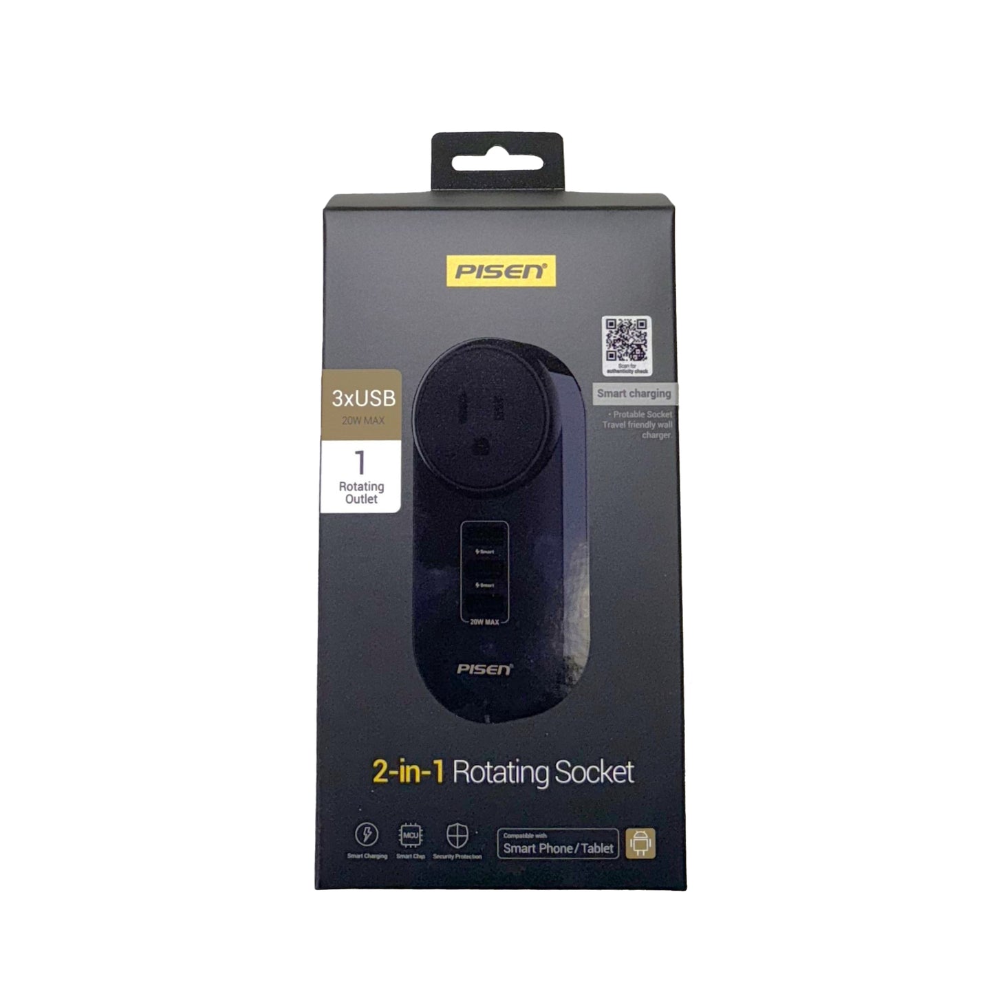 PISEN K-13-US 2-in-1 Rotating Socket